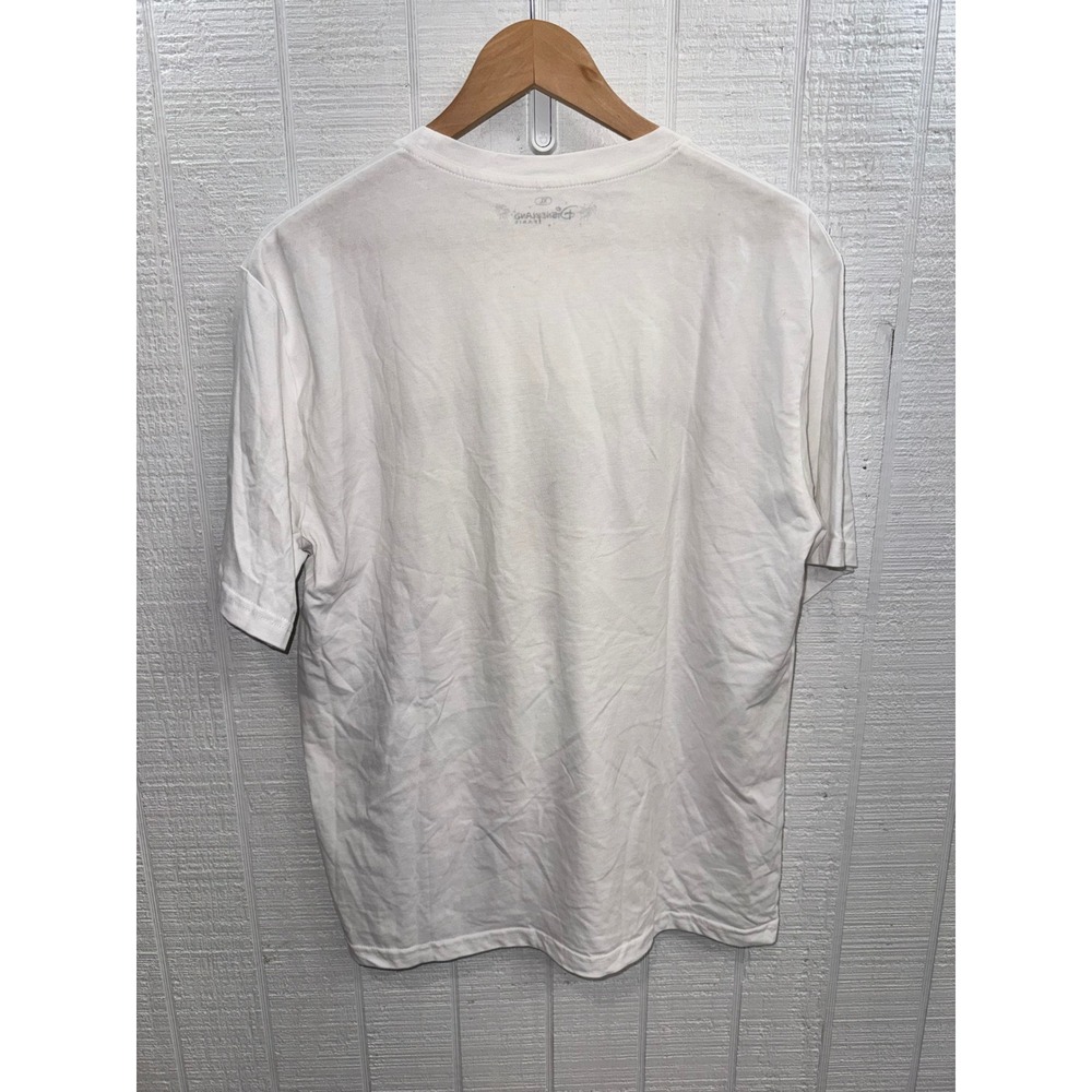 Disneyland Paris T-Shirt Women White Mickey Mouse Attraction Patches XL - Picture 7 of 7